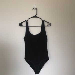 Back Body Suit with White Stitching
